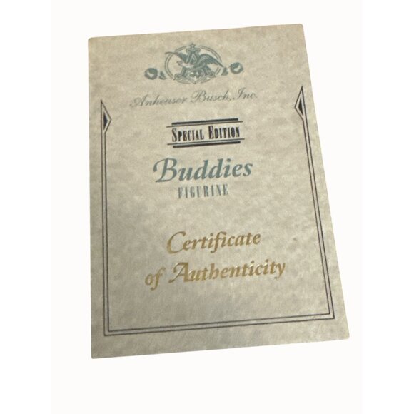 Anheuser Busch Buddies Special Edition Figurine dogs 1995 Box COA - Picture 7 of 7